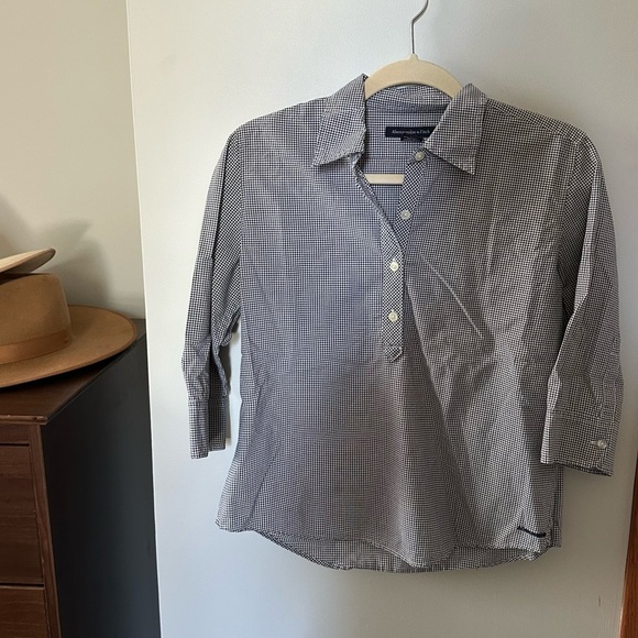 Abercrombie & Fitch Monochrome Checkered Button-Down Shirt - Picture 1 of 3